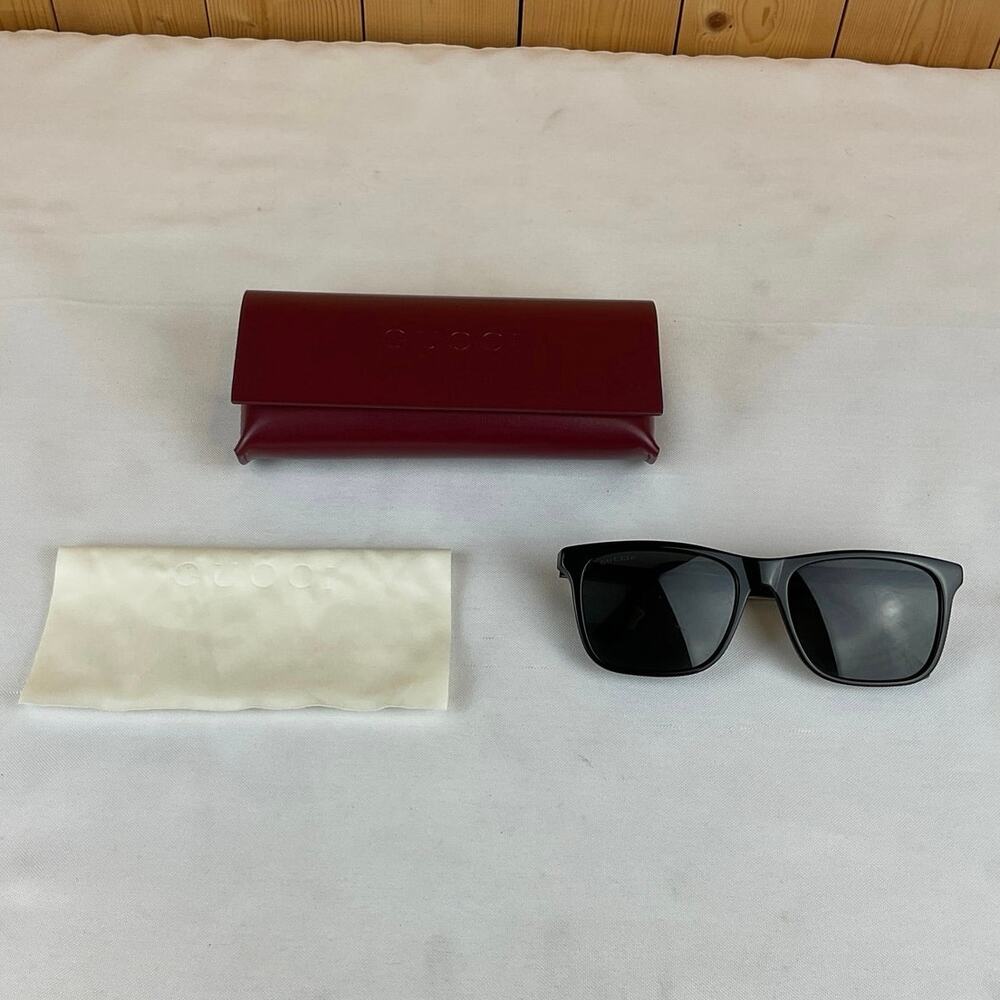 Gucci GG0381SN 007 Square Sunglasses, Black